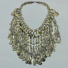 Load image into Gallery viewer, Long Silver Dangling Choker Necklace