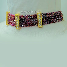 Load image into Gallery viewer, Handmade Maroon Beaded Bohemian Choker Necklace