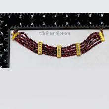 Load image into Gallery viewer, Handmade Maroon Beaded Bohemian Choker Necklace