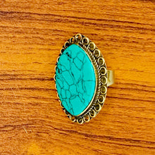 Load image into Gallery viewer, Massive Handmade Turquoise Stone Ring
