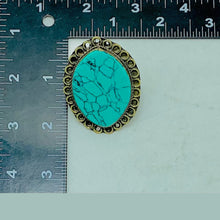Load image into Gallery viewer, Massive Handmade Turquoise Stone Ring