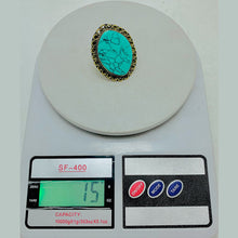 Load image into Gallery viewer, Massive Handmade Turquoise Stone Ring