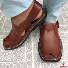 Load image into Gallery viewer, Handmade Original Leather Peshawari Chappal
