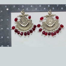 Load image into Gallery viewer, Handmade Oxidized Big Earrings With Beads
