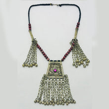 Load image into Gallery viewer, Handmade Pendant Necklace with Beads and Tassels