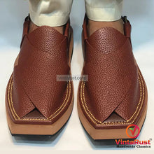 Load image into Gallery viewer, Handmade Pure Leather Kaptaan Peshawari Chappal