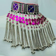 Load image into Gallery viewer, Handmade Purple Stone Choker Necklace