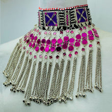 Load image into Gallery viewer, Handmade Purple Stone Choker Necklace