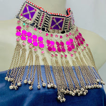 Load image into Gallery viewer, Handmade Purple Stone Choker Necklace