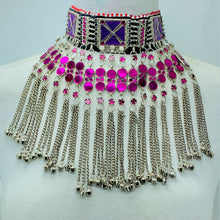 Load image into Gallery viewer, Handmade Purple Stone Choker Necklace