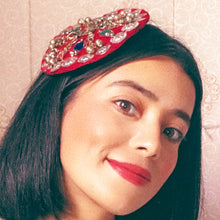 Load image into Gallery viewer, Red Ertugrul Inspired Hair Clip, Handmade Hair Pin