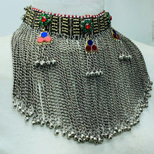 Load image into Gallery viewer, Handmade Silver Choker Necklace With Dangling Bells