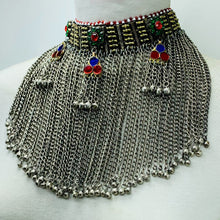 Load image into Gallery viewer, Handmade Silver Choker Necklace With Dangling Bells