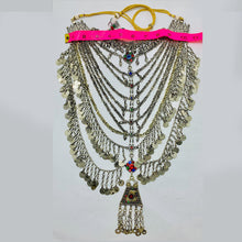 Load image into Gallery viewer, Handmade Silver Kuchi Multi Strands Bib Necklace