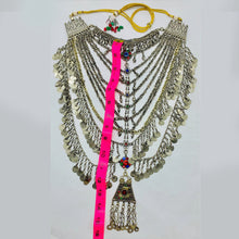 Load image into Gallery viewer, Handmade Silver Kuchi Multi Strands Bib Necklace