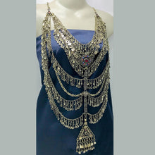 Load image into Gallery viewer, Handmade Silver Khuchi Multilayers Bib Necklace
