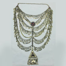 Load image into Gallery viewer, Handmade Silver Khuchi Multilayers Bib Necklace