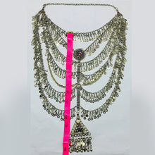 Load image into Gallery viewer, Handmade Silver Khuchi Multilayers Bib Necklace