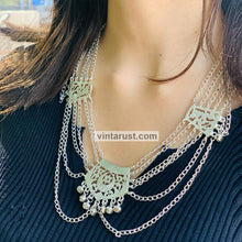 Load image into Gallery viewer, Handmade Silver Multilayers Necklace With Earrings