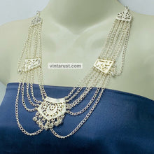 Load image into Gallery viewer, Handmade Silver Multilayers Necklace With Earrings