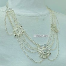 Load image into Gallery viewer, Handmade Silver Multilayers Necklace With Earrings