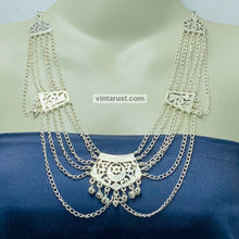 Load image into Gallery viewer, Handmade Silver Multilayers Necklace With Earrings