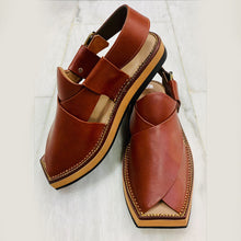 Load image into Gallery viewer, Handmade Traditional Brown Men's Leather Sandals