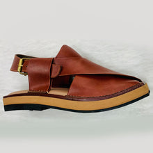 Load image into Gallery viewer, Handmade Traditional Brown Men's Leather Sandals