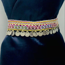 Load image into Gallery viewer, Vintage Coins Belly Belt With Beaded Work