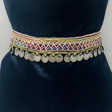 Load image into Gallery viewer, Vintage Coins Belly Belt With Beaded Work