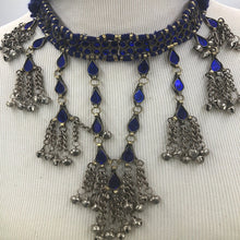 Load image into Gallery viewer, Handmade Tribal Blue Mirror Choker Necklace