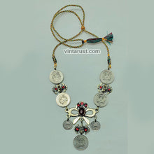 Load image into Gallery viewer, Handmade Tribal Coins Choker With Stones