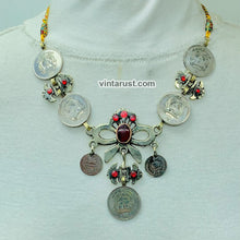 Load image into Gallery viewer, Handmade Tribal Coins Choker With Stones