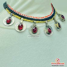 Load image into Gallery viewer, Handmade Tribal Glass Stone Coins Choker Necklace