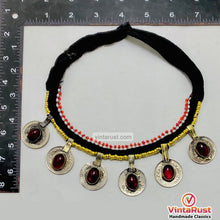 Load image into Gallery viewer, Handmade Tribal Glass Stone Coins Choker Necklace