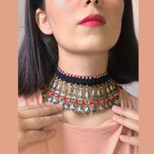 Load image into Gallery viewer, Handmade Tribal Kuchi Choker Necklace