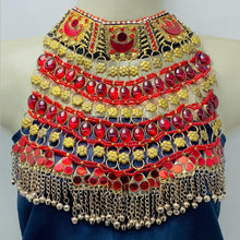 Load image into Gallery viewer, Handmade Tribal Red Stones Choker Necklace