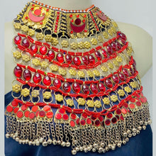 Load image into Gallery viewer, Handmade Tribal Red Stones Choker Necklace