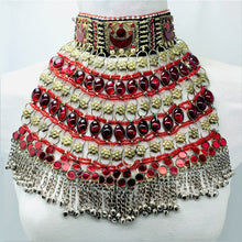 Load image into Gallery viewer, Handmade Tribal Red Stones Choker Necklace