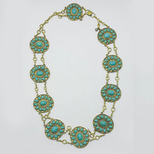 Load image into Gallery viewer, Handmade Tribal Turquoise Belly Dance Belt