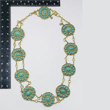 Load image into Gallery viewer, Handmade Tribal Turquoise Belly Dance Belt