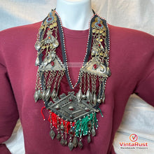 Load image into Gallery viewer, Handmade Turkmen Pendant with Tassels Necklace