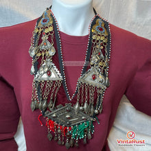 Load image into Gallery viewer, Handmade Turkmen Pendant with Tassels Necklace