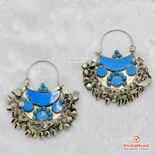 Load image into Gallery viewer, Handmade Turquoise Boho Bell Drop Earrings