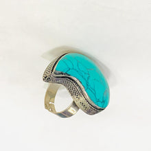 Load image into Gallery viewer, Handmade Unique Design Turquoise Stone Ring