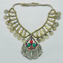 Load image into Gallery viewer, Handmade Vintage Coins Necklace Stones
