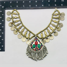 Load image into Gallery viewer, Handmade Vintage Coins Necklace Stones