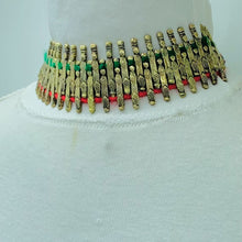 Load image into Gallery viewer, Handmade Woven Statement Metal Choker Necklace