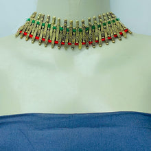 Load image into Gallery viewer, Handmade Woven Statement Metal Choker Necklace