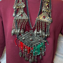 Load image into Gallery viewer, Huge Turkmen Necklace With Vintage Pieces Tassels